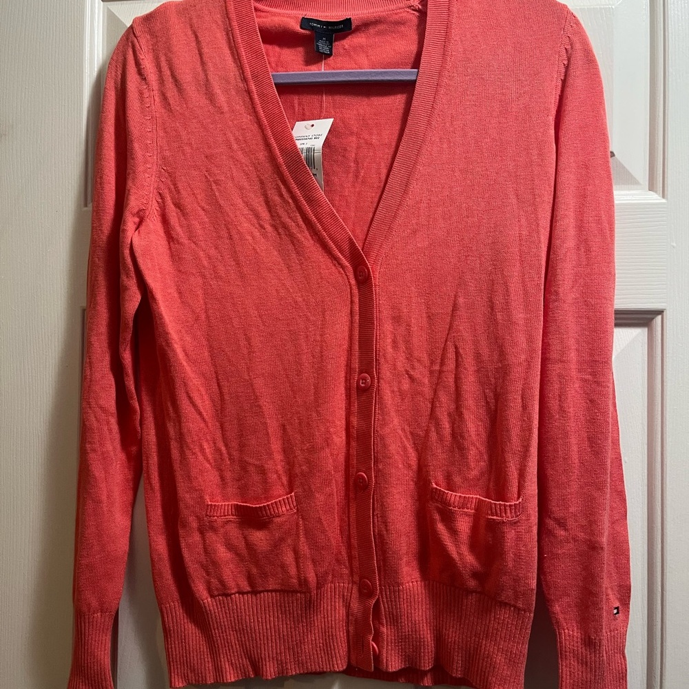 Tommy Hilfiger Pink Knit Cardigan